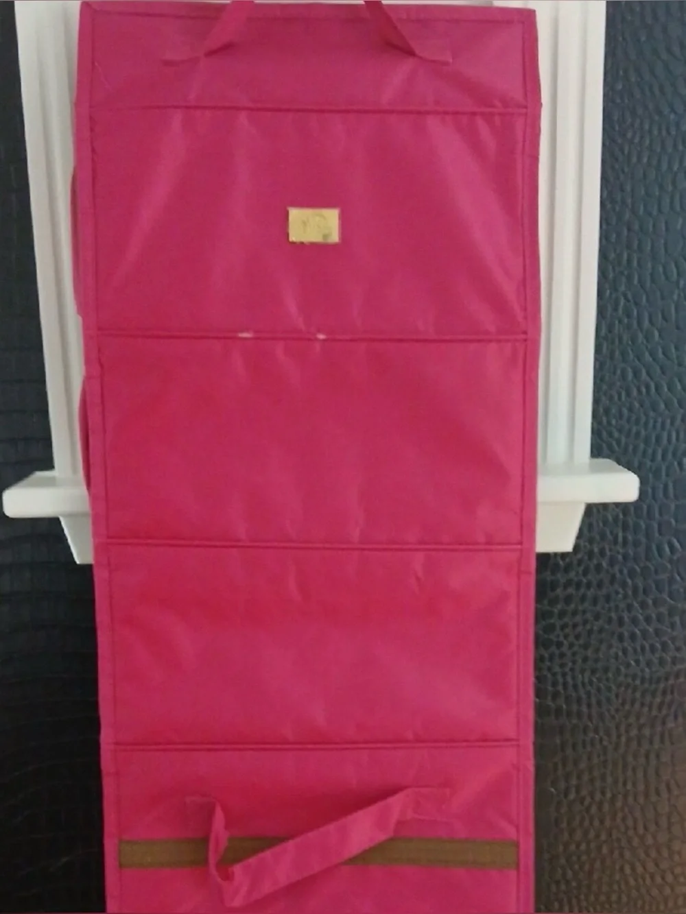 Hanging Pink Clear-Pocket Organizer